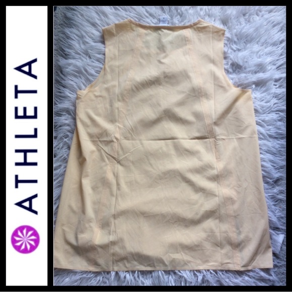 NWOT Athleta Zephyr Refined Tank Top in Yellow - Picture 5 of 7